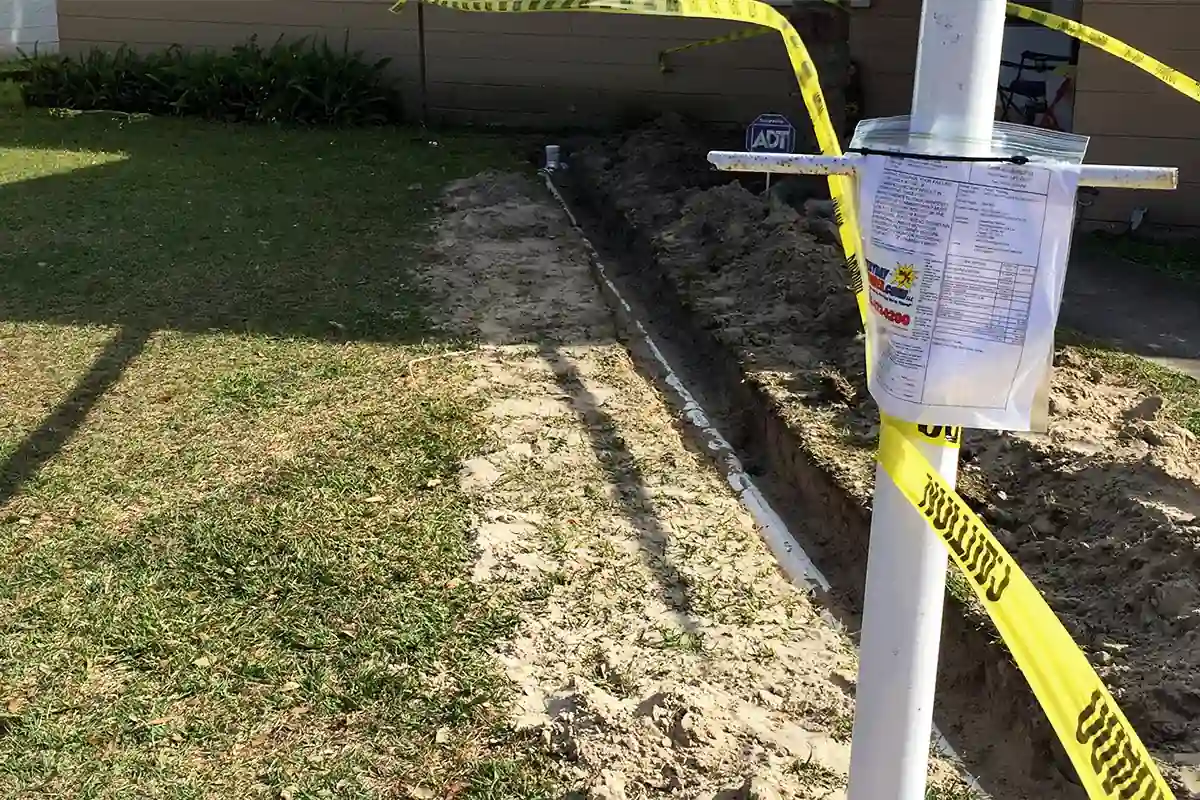 New repipe trench installation in progress β EVERYDAYPLUMBER.com Tampa Bay